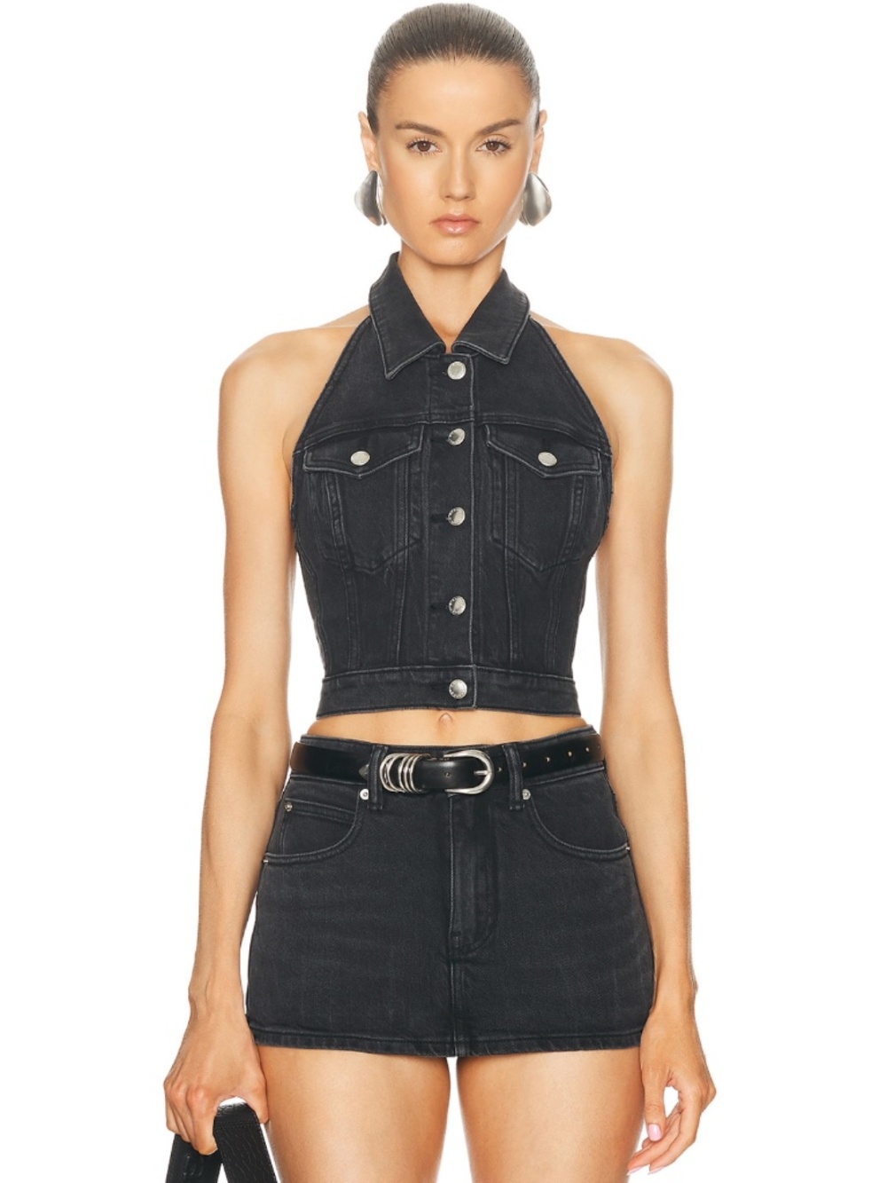 Alexander Wang Denim Halter Top